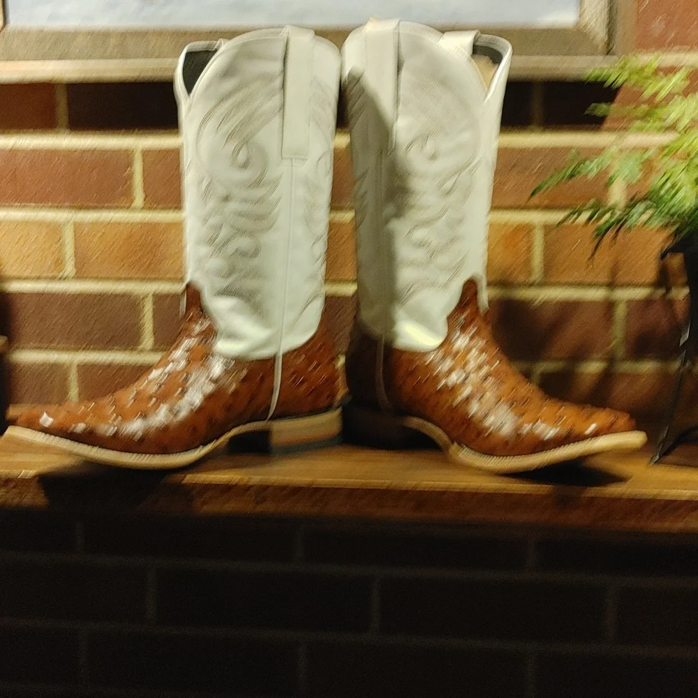 Ostrich Boots 11.5 NIB - Picture 2 of 8